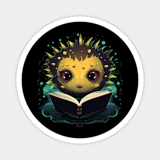 Puffer Fish Reads Book Magnet